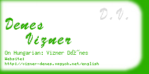 denes vizner business card